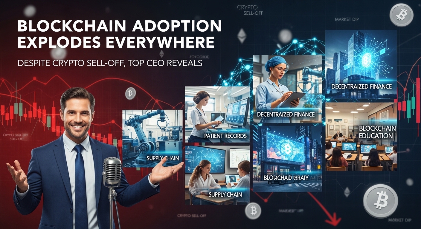 Blockchain Adoption Explodes Everywhere Despite Crypto Sell-Off, Top CEO Reveals